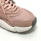 Sergio Rossi B10800-MFL270 Women's Pink Canvas Low-Top Sneakers with Beading