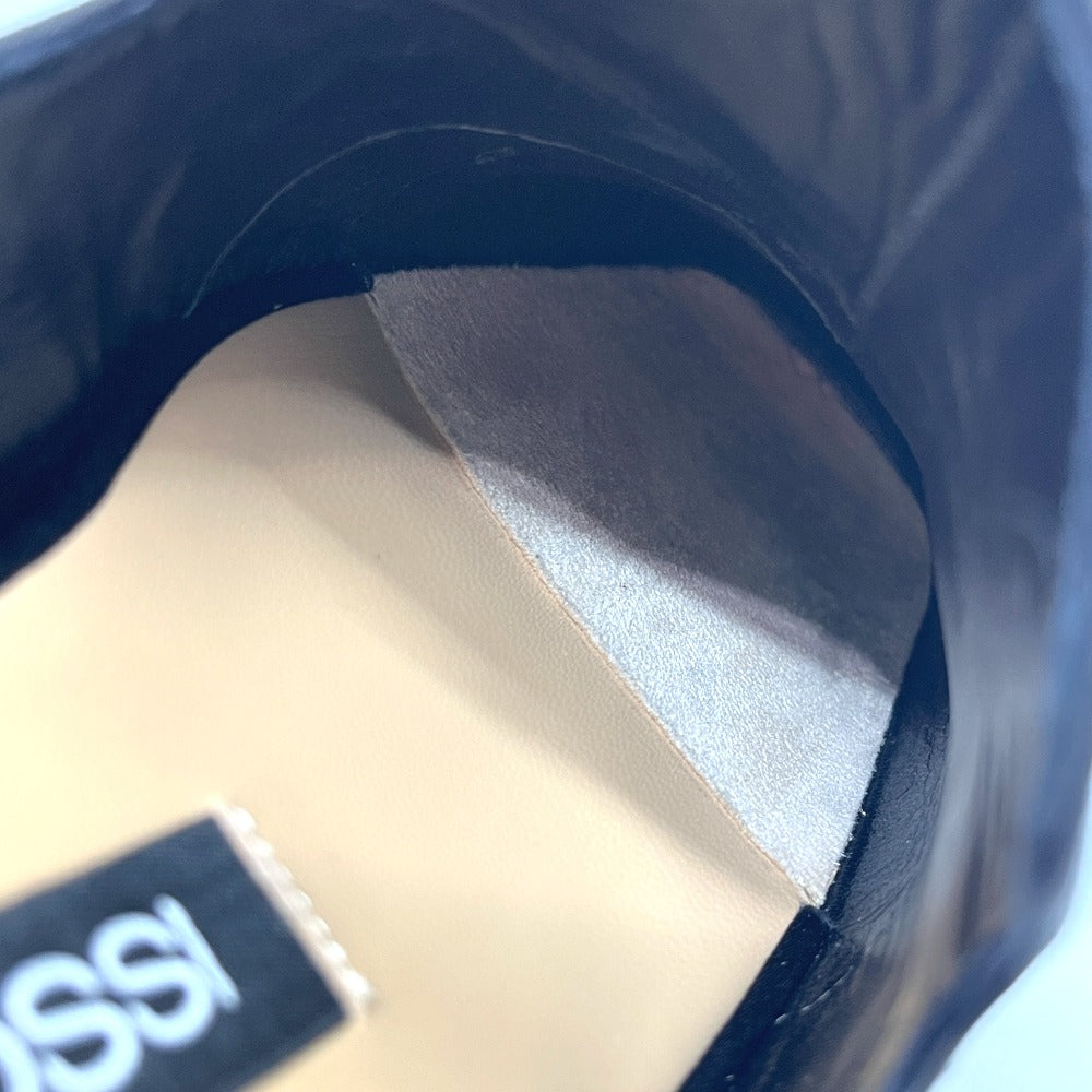 Sergio Rossi A96600 ビジュー フラット 靴 サンダル サテン レディース ブラック