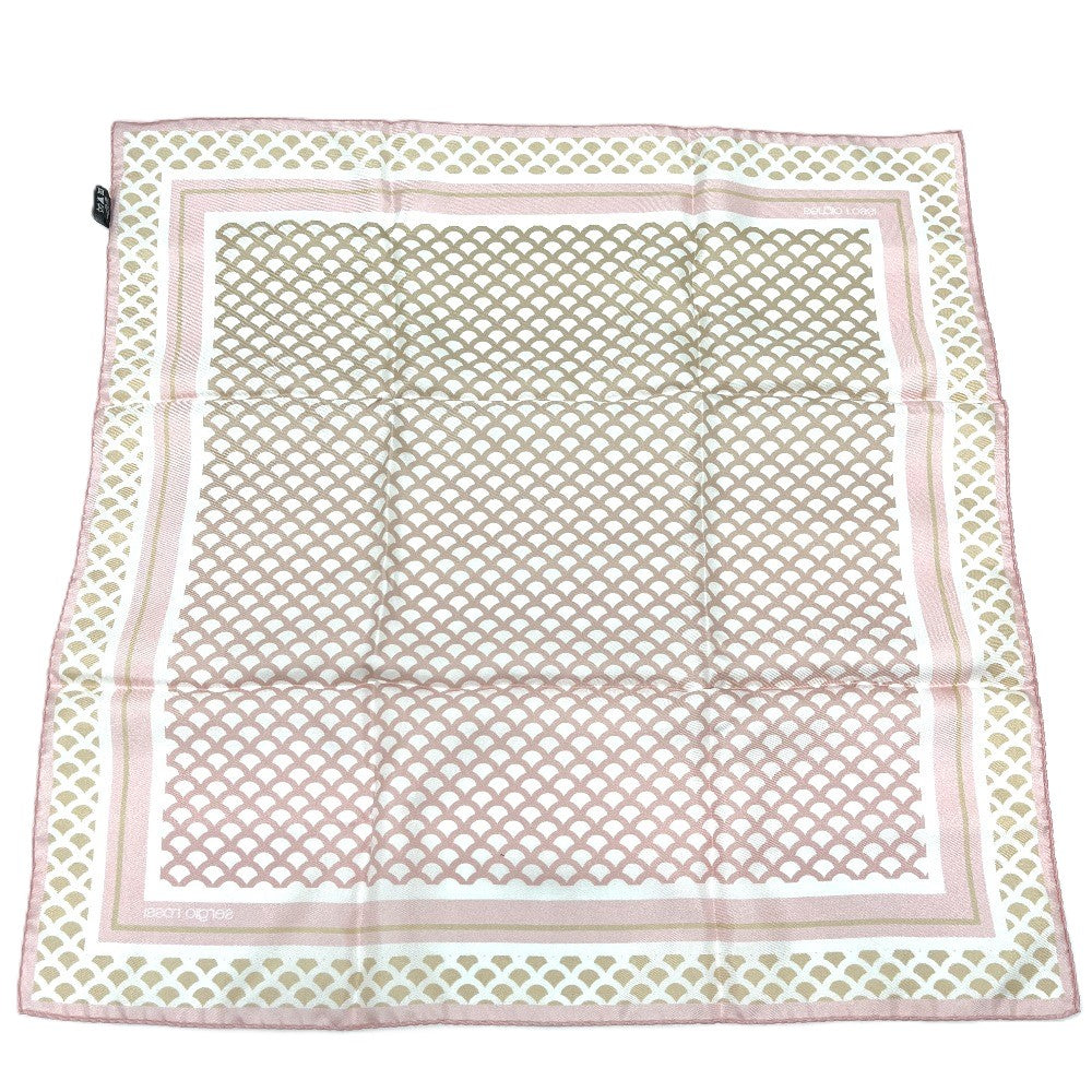 Sergio Rossi Mermaid Motif Apparel Accessory Scarf Silk Women's Pink