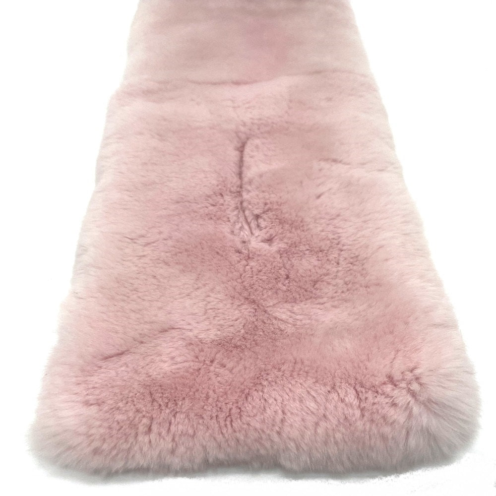 LOUIS VUITTON M70272 LV Logo Echarpe Tippet Fur Scarf, Silk, Women's, Pink