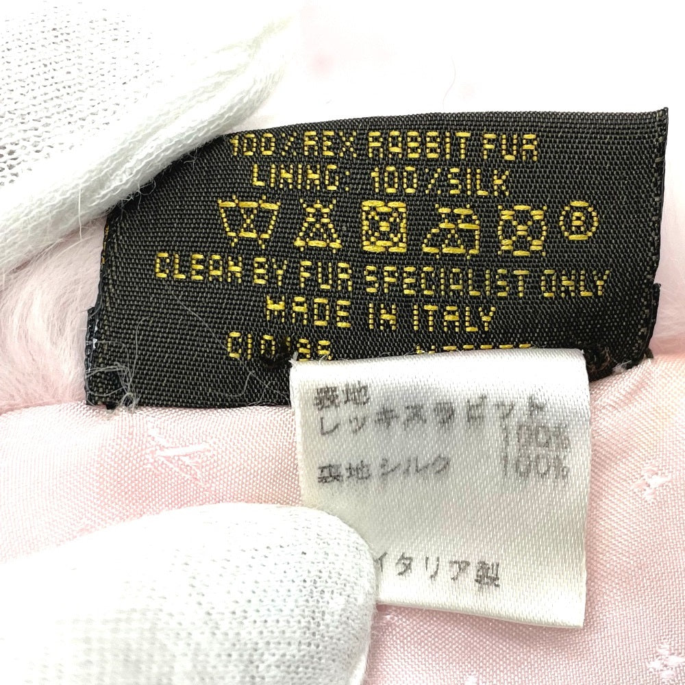 LOUIS VUITTON M70272 LV Logo Echarpe Tippet Fur Scarf, Silk, Women's, Pink