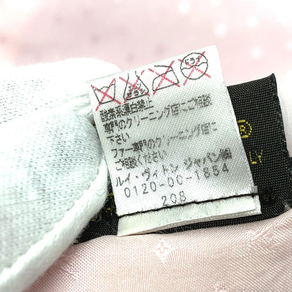 LOUIS VUITTON M70272 LV Logo Echarpe Tippet Fur Scarf, Silk, Women's, Pink