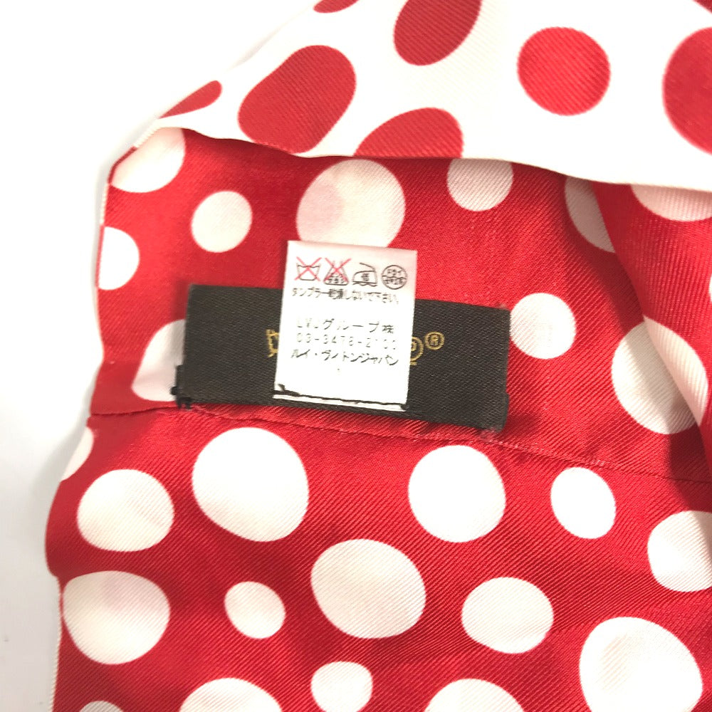 LOUIS VUITTON M74623 Yayoi Kusama Collaboration Snood - Dot Infinity Snood Scarf, Silk, Women's, Red