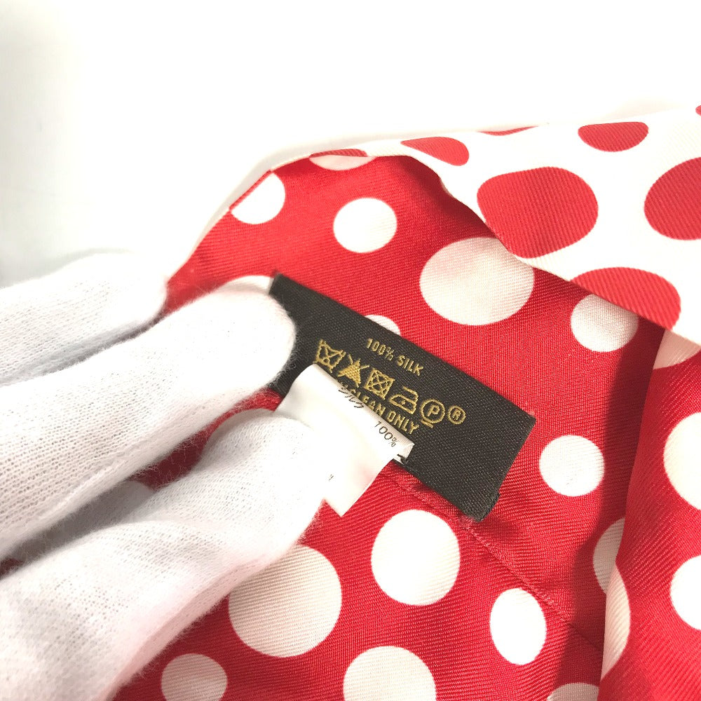 LOUIS VUITTON M74623 Yayoi Kusama Collaboration Snood - Dot Infinity Snood Scarf, Silk, Women's, Red
