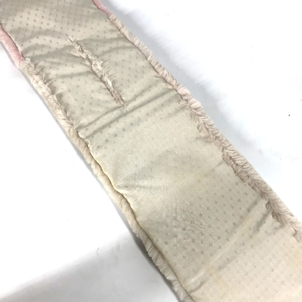 LOUIS VUITTON M70873 ファー ティペット ロゴ バイカラー エシャルプ LV インザシティ マフラー ファー レディース ピンク