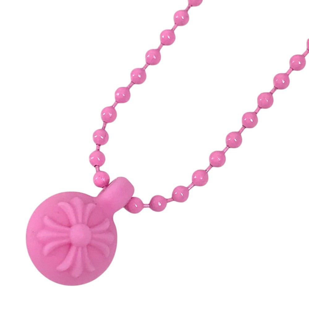 CHROME HEARTS Crossball Logo Chain Necklace Necklace rubber pink Used