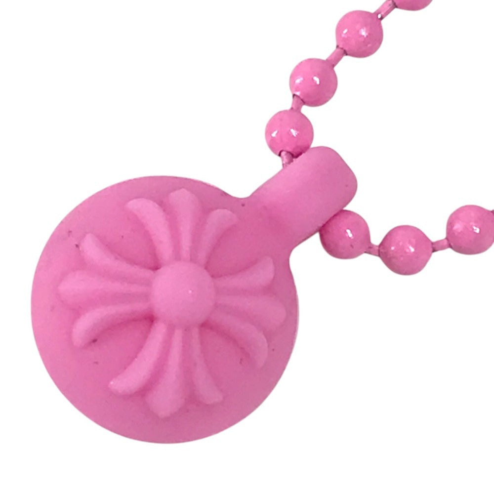 CHROME HEARTS Crossball Logo Chain Necklace Necklace rubber pink Used