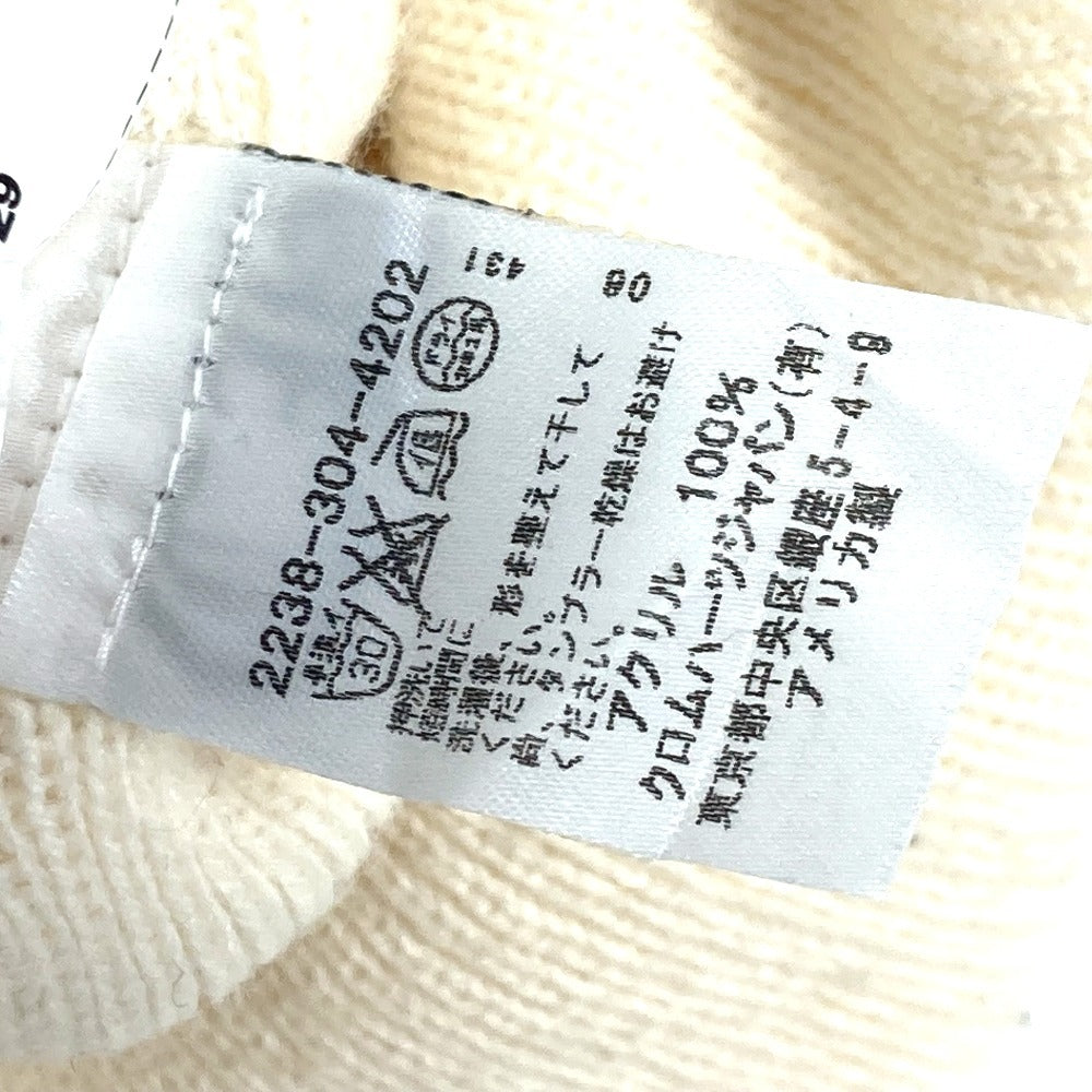 CHROME HEARTS Bicolor CH logo beanie hat knit hat knit cap Knit hat acrylic White/Black Used