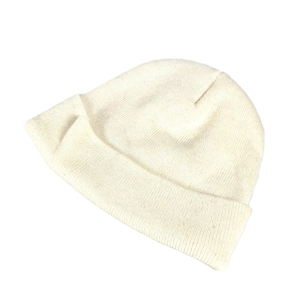 CHROME HEARTS Bicolor CH logo beanie hat knit hat knit cap Knit hat acrylic White/Black Used