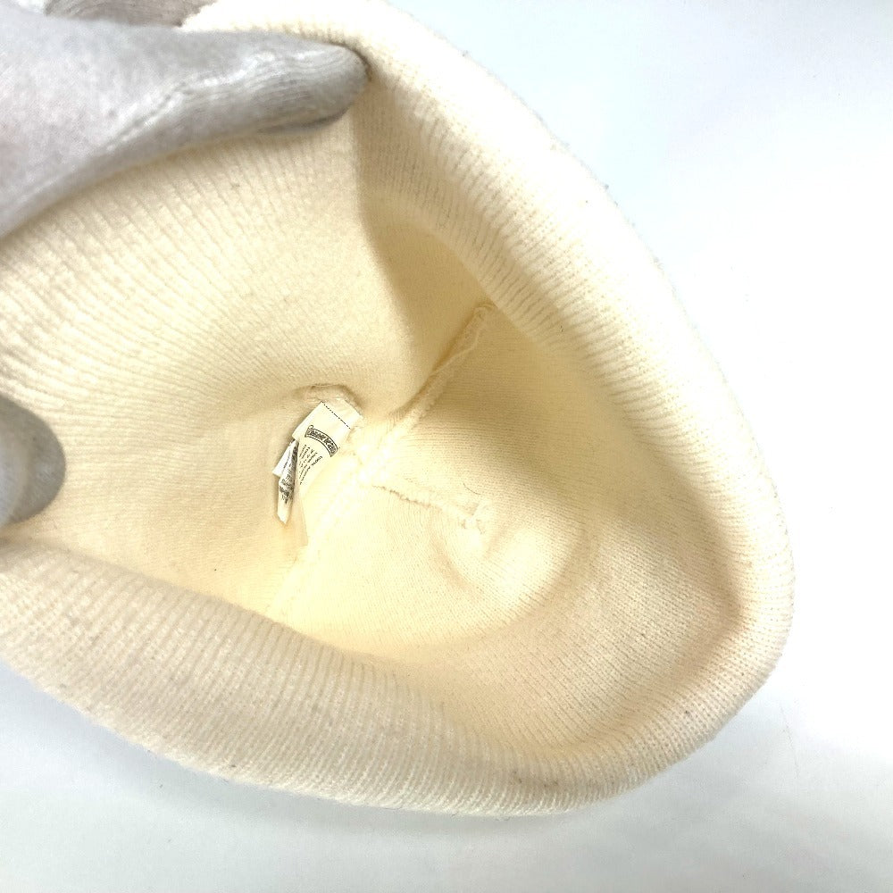 CHROME HEARTS Bicolor CH logo beanie hat knit hat knit cap Knit hat acrylic White/Black Used