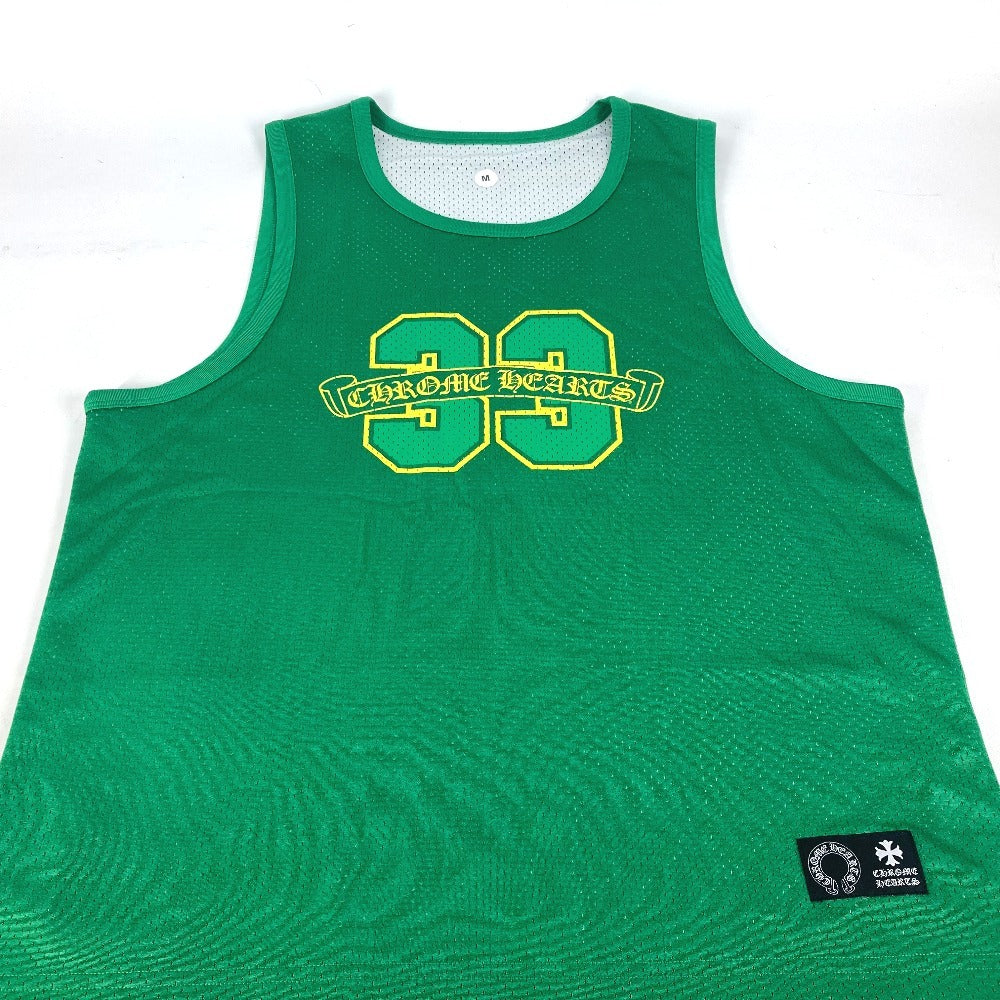 CHROME HEARTS MESH WARM UP JERSEY リバーシブル トップス アパレル メッシュ タンクトップ ナイロン メンズ グリーン