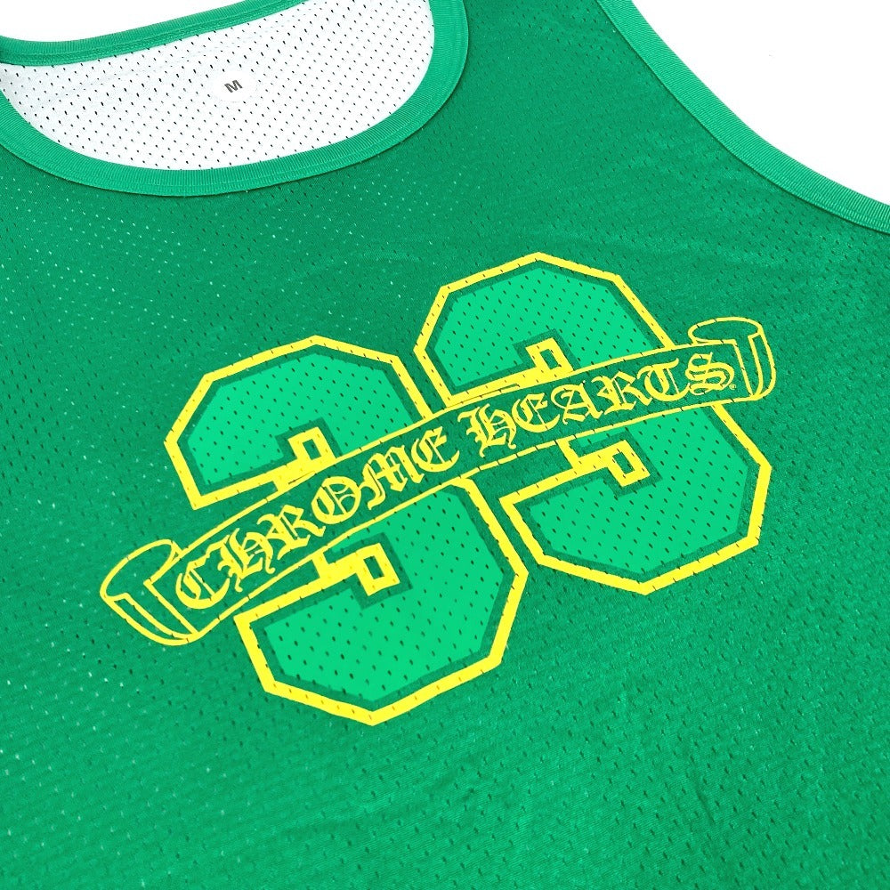 CHROME HEARTS MESH WARM UP JERSEY リバーシブル トップス アパレル メッシュ タンクトップ ナイロン メンズ グリーン