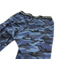 CHROME HEARTS CH Scroll Print Leggings, Camouflage Pattern, Men's Cotton Pants, Blue