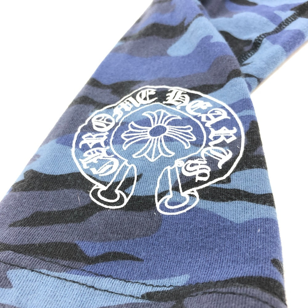 CHROME HEARTS CH Scroll Print Leggings, Camouflage Pattern, Men's Cotton Pants, Blue