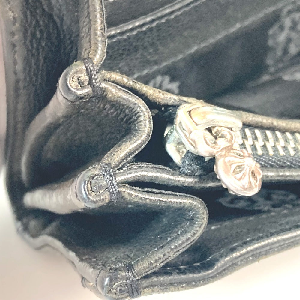 CHROME HEARTS ハート ジュディ JUDY ロングウォレット フラップ 長財布 レザー メンズ ブラック - brandshop-reference