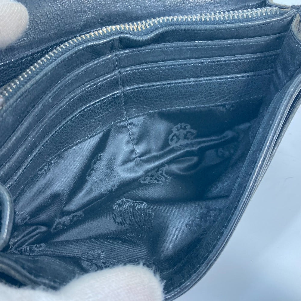 CHROME HEARTS ハート ジュディ JUDY ロングウォレット フラップ 長財布 レザー メンズ ブラック - brandshop-reference