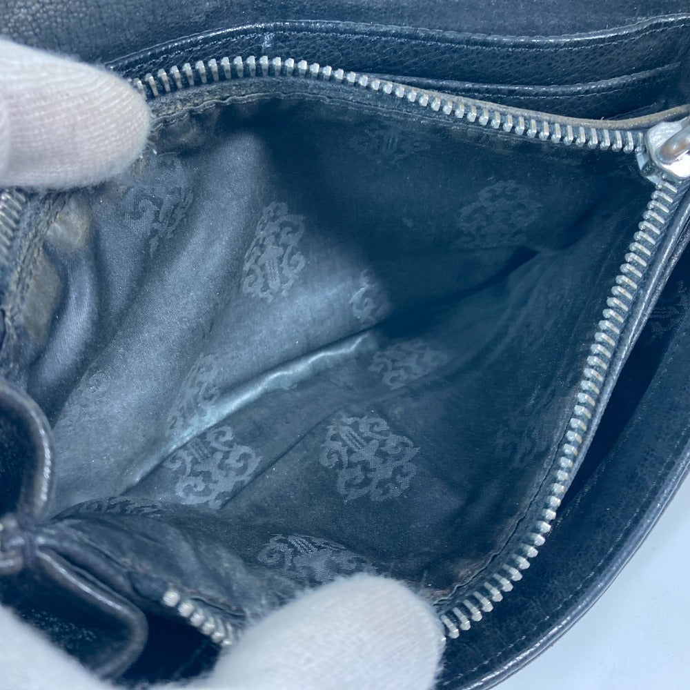 CHROME HEARTS ハート ジュディ JUDY ロングウォレット フラップ 長財布 レザー メンズ ブラック - brandshop-reference