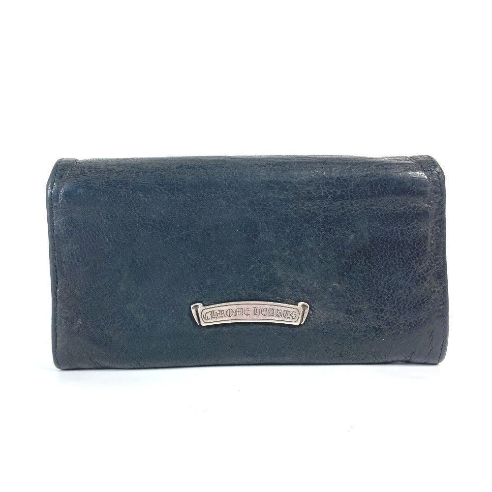 CHROME HEARTS ハート ジュディ JUDY ロングウォレット フラップ 長財布 レザー メンズ ブラック - brandshop-reference