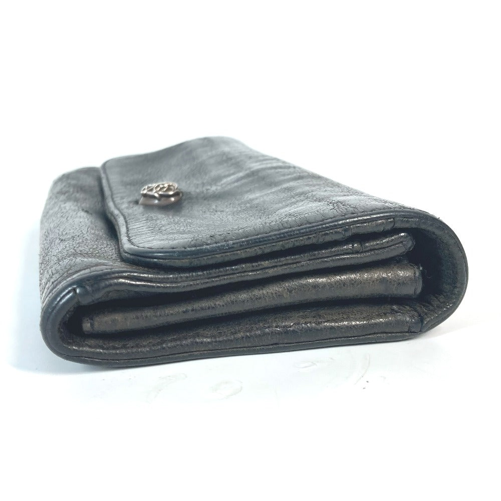 CHROME HEARTS ハート ジュディ JUDY ロングウォレット フラップ 長財布 レザー メンズ ブラック - brandshop-reference