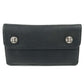 CHROME HEARTS cross ball button Wave wallet 2-fold long wallet Long Wallet Leather Black Used