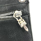 CHROME HEARTS cross ball button Wave wallet 2-fold long wallet Long Wallet Leather Black Used