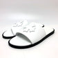 CHROME HEARTS Cross patch flat sandals shoes Sandals Leather White Used
