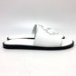 CHROME HEARTS Cross patch flat sandals shoes Sandals Leather White Used