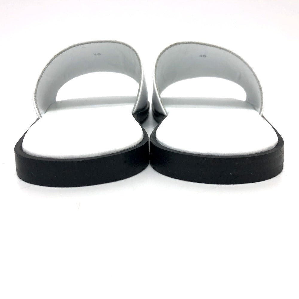 CHROME HEARTS Cross patch flat sandals shoes Sandals Leather White Used