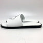 CHROME HEARTS Cross patch flat sandals shoes Sandals Leather White Used