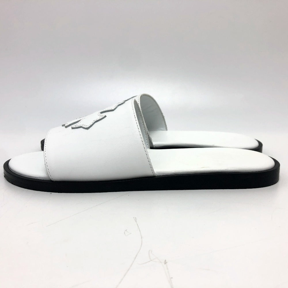 CHROME HEARTS Cross patch flat sandals shoes Sandals Leather White Used