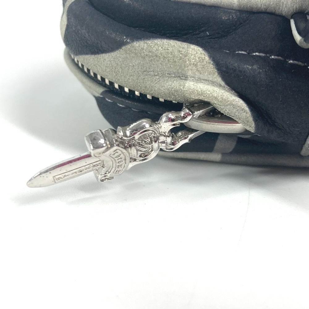 CHROME HEARTS WRISTHER BACK PACK Backpack Camouflage Pattern Pouch Bracelet Accessories coin purse Wallet Pouch Leather gray Used