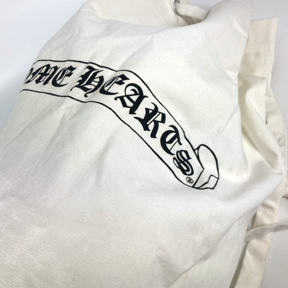 CHROME HEARTS ロゴ 巾着バッグ カバン 肩掛け ショルダーバッグ コットン ユニセックス ホワイト