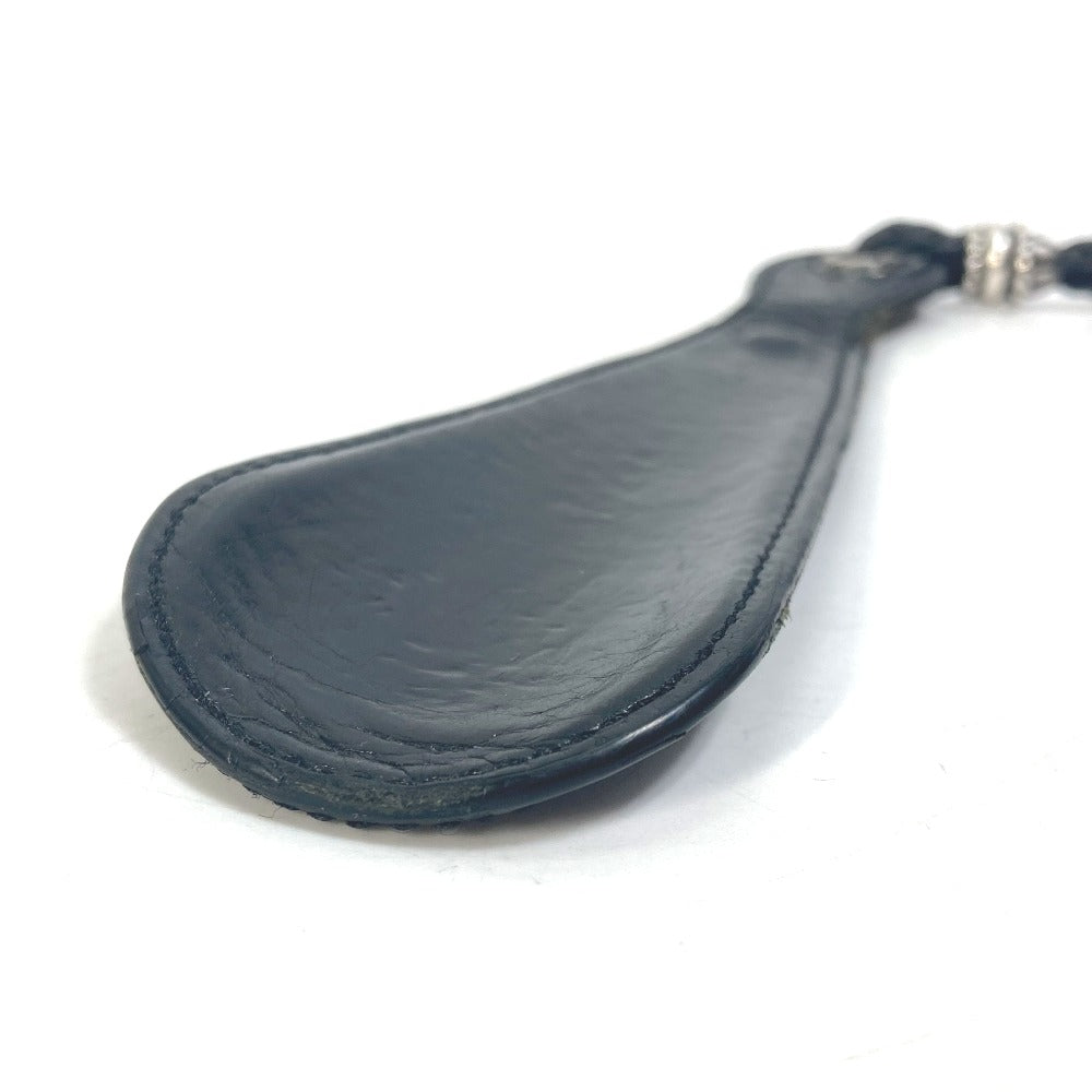 CHROME HEARTS Leather Shoehorn with Strap and Logo, Men's, Black