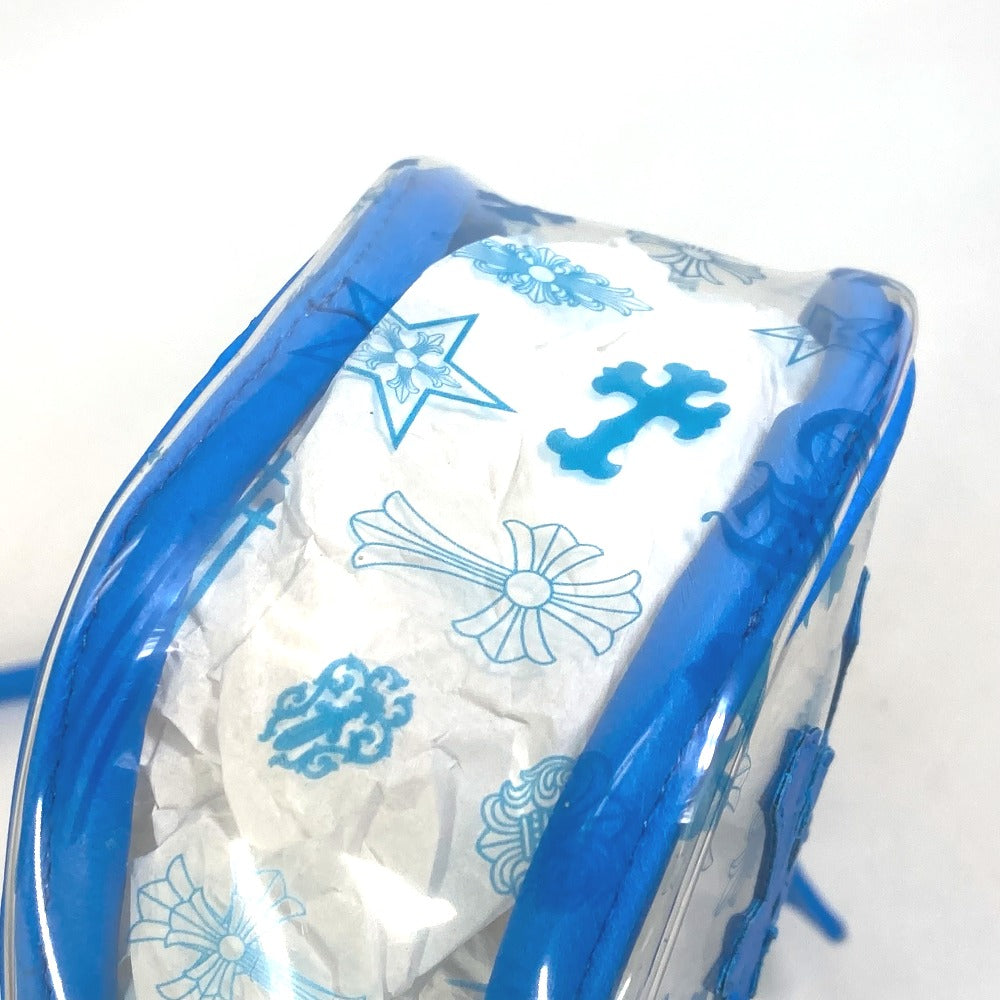 CHROME HEARTS TAKA MINI Cross Patch Pochette Shoulder Bag, PVC, Men's, Blue