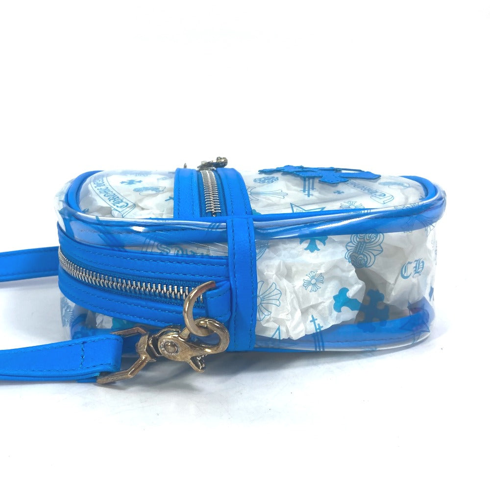 CHROME HEARTS TAKA MINI Cross Patch Pochette Shoulder Bag, PVC, Men's, Blue