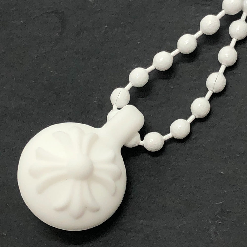 CHROME HEARTS Crossball logo Accessories: Chain Necklace Pendant, Silicone Necklace rubber White Used