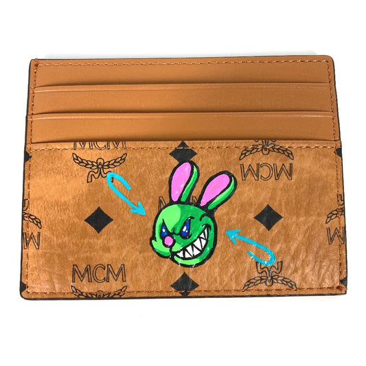 MCM SAMBYPEN コラボ サムバイペン ヴィセトス ラビット うさぎ 名刺入れ パスケース カードケース レザー メンズ ブラウン