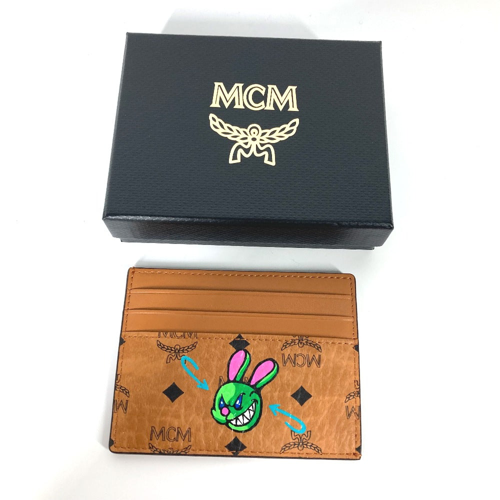 MCM SAMBYPEN コラボ サムバイペン ヴィセトス ラビット うさぎ 名刺入れ パスケース カードケース レザー メンズ ブラウン
