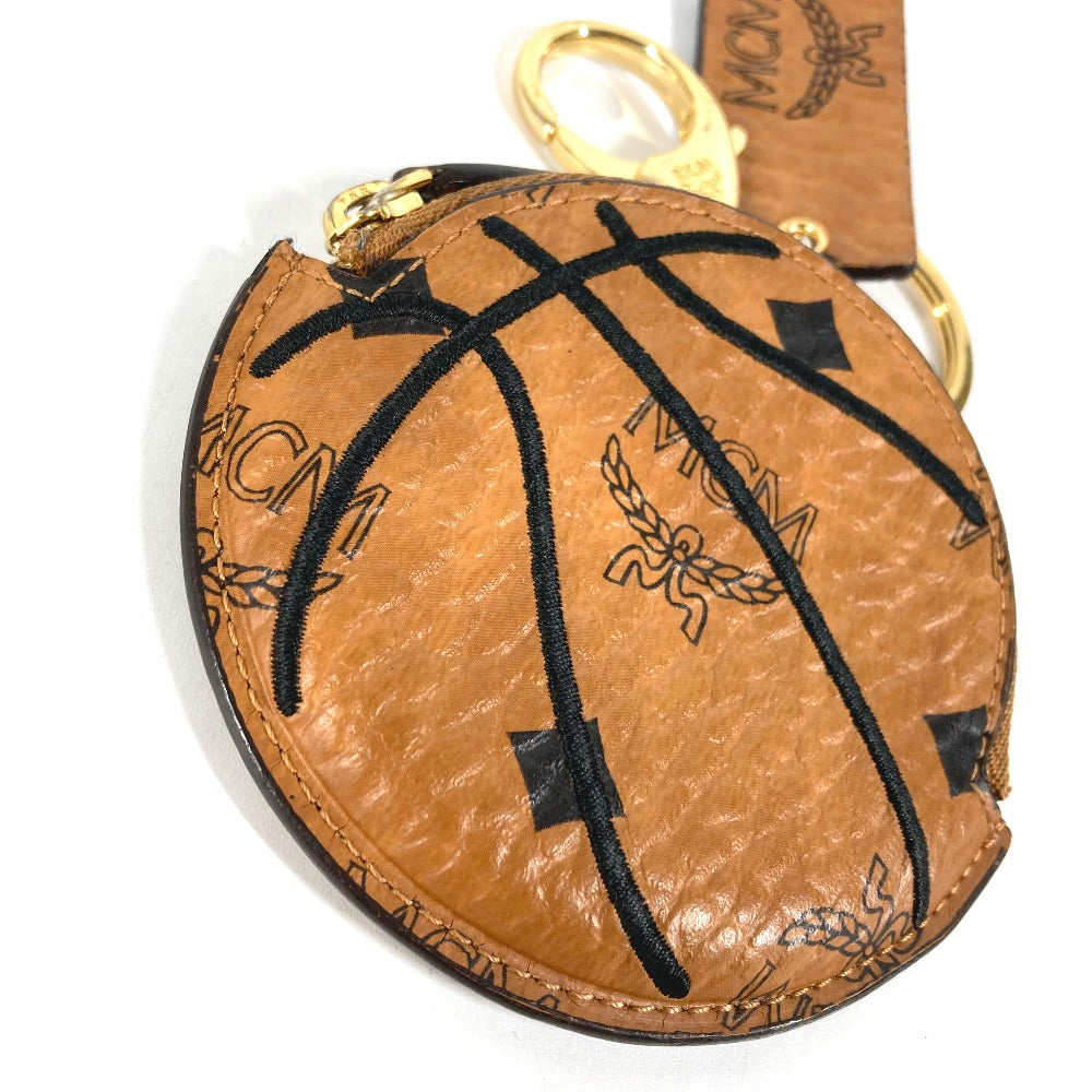 MCM PUMA50周年コラボ プーマ ボール型 バスケットボール 小銭入れ 財布 コインケース レザー メンズ ブラウン