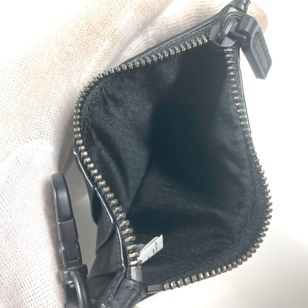 MCM Looney Tunesコラボ ヴィセトス トゥイーティー 財布 小銭入れ フラグメントケース ネックストラップ付き コインケース レザー レディース ブラック
