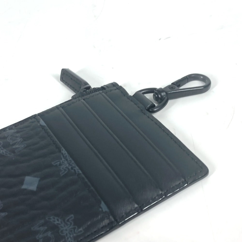 MCM Looney Tunesコラボ ヴィセトス トゥイーティー 財布 小銭入れ フラグメントケース ネックストラップ付き コインケース レザー レディース ブラック