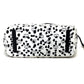 MCM LOVELESS collaboration Dalmatian studded shoulder bag/tote bag in coated leather, available in white and black.