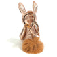 MCM Vesetos Rabbit Metallic Leather and Fur Bag Charm Keychain for Women in Metallic Pink