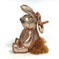 MCM Vesetos Rabbit Metallic Leather and Fur Bag Charm Keychain for Women in Metallic Pink