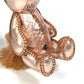 MCM Vesetos Rabbit Metallic Leather and Fur Bag Charm Keychain for Women in Metallic Pink