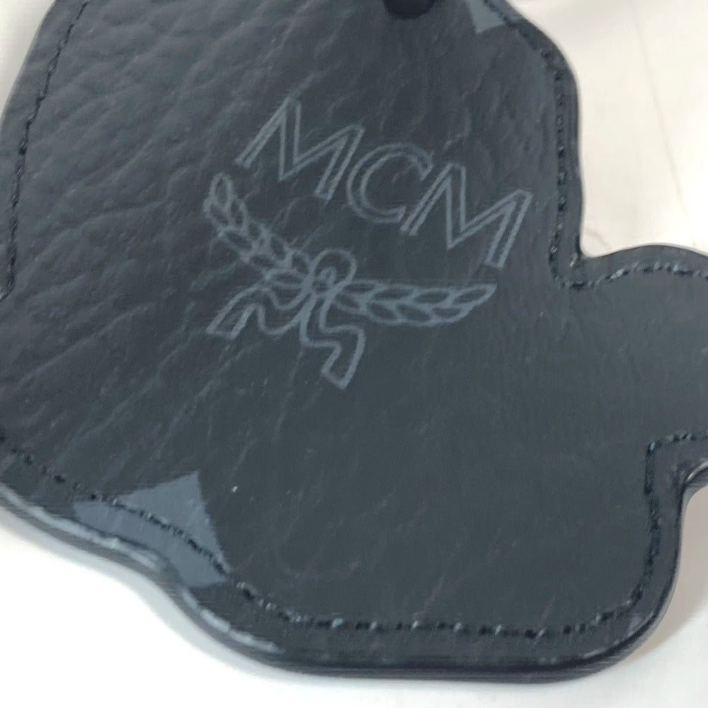 MCM ライオン ロゴ ヴィセトス バッグチャーム ストラップ キーホルダー レザー ユニセックス ホワイト - brandshop-reference