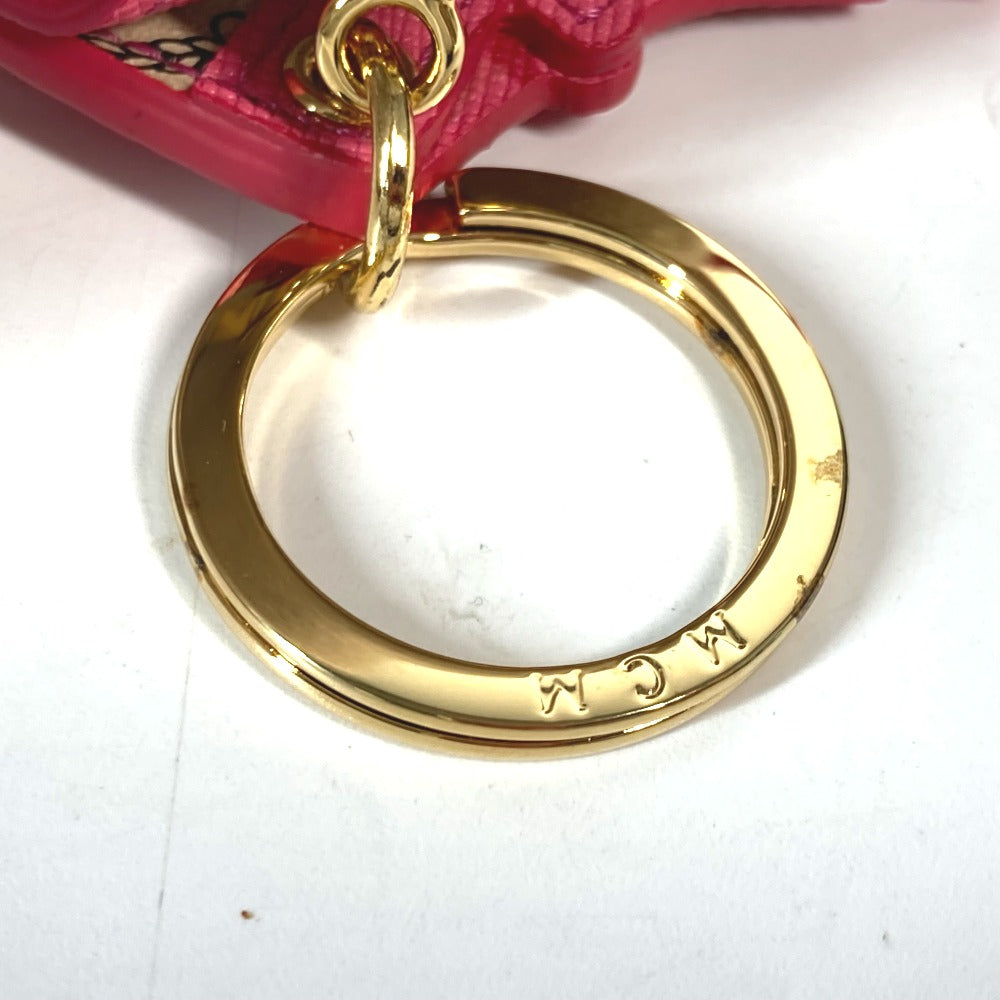 MCM ヴィセトス ロゴ バッグデザイン 巾着バッグ バッグチャーム キーホルダー レザー レディース ベージュ - brandshop-reference