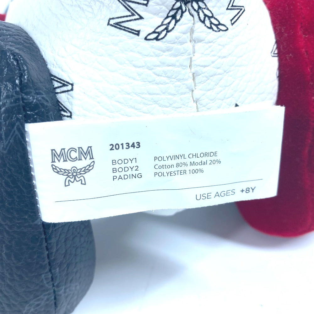 MCM ヴィセトス うさぎ ラビット ロゴ インテリア 人形 ぬいぐるみ レザー ユニセックス ホワイト - brandshop-reference