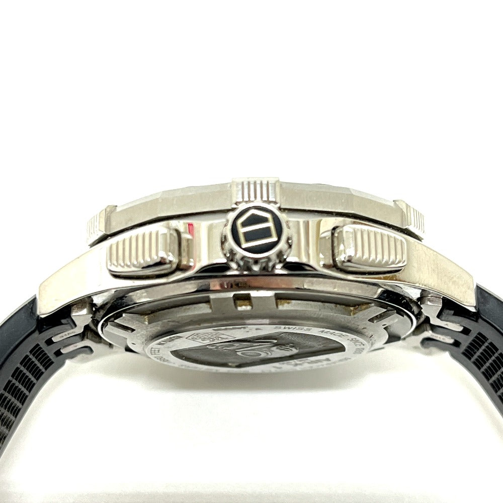 TAG HEUER CAJ2113 AIR-K1 Aquaracer Kei Nishikori Model Chronograph Date Automatic Watch, Stainless Steel, Men's, Silver