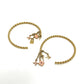 LOUIS VUITTON M65481 Creole Sweet Monogram Hoop Earrings in Metal, Pink, for Women